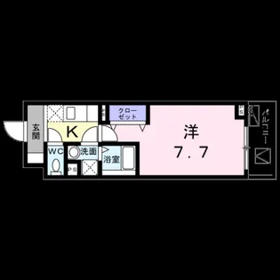ウエスト シックス【307号室】の間取り