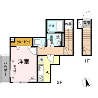 K-ハイム溝の口【2階】の間取り