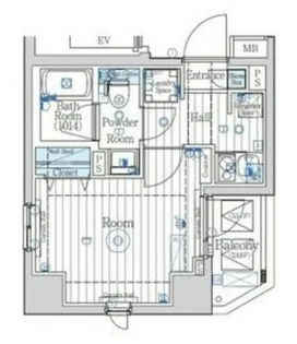 MAXIV横浜鶴見【4F03号室】の間取り