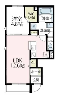オリーアルカジック【1階】の間取り