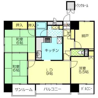 ライオンズマンション中通【301号室】の外観
