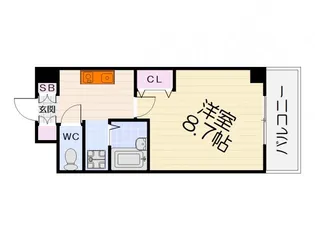 大阪府高石市高師浜4丁目【マンション】の間取り