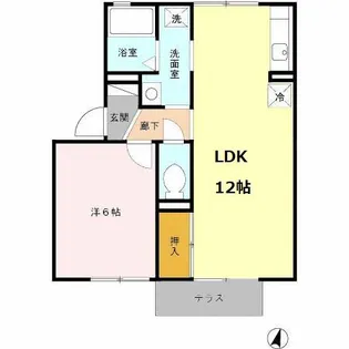 大阪府堺市中区土塔町【アパート】の間取り