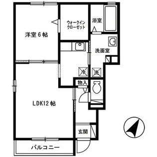 大阪府泉大津市助松町1丁目【アパート】の間取り