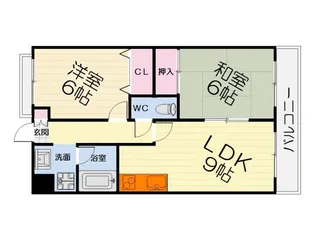 大阪府高石市綾園7丁目【マンション】の間取り