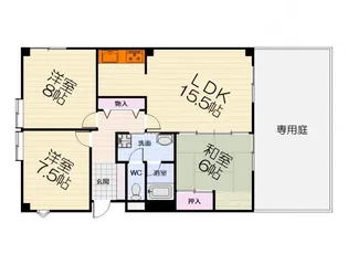 大阪府堺市西区浜寺船尾町西2丁【マンション】の間取り