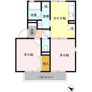 大阪府泉大津市池浦町3丁目【アパート】の間取り