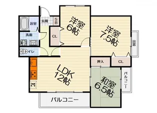 大阪府堺市西区上野芝町4丁【マンション】の間取り