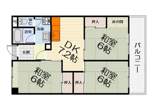 大阪府堺市中区小阪【マンション】の間取り
