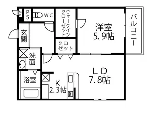 大阪府泉大津市森町1丁目【アパート】の間取り