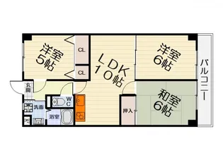 大阪府堺市中区田園【マンション】の間取り