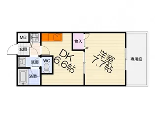大阪府泉大津市式内町【アパート】の間取り