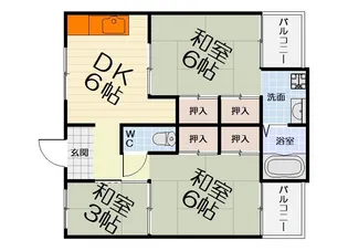 大阪府和泉市葛の葉町2丁目【マンション】の間取り