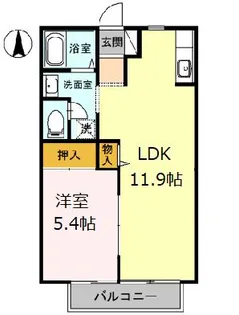 大阪府堺市中区深井清水町【アパート】の間取り