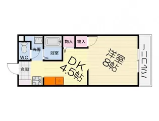 大阪府堺市中区東八田【アパート】の間取り