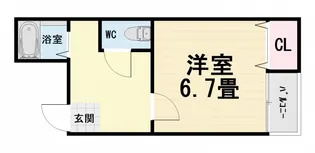 ブルーオーシャン浜寺【2階】の間取り