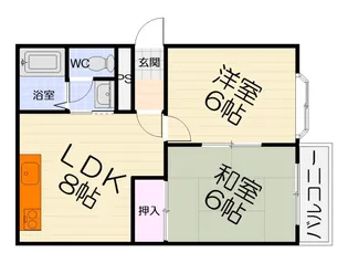 大阪府堺市西区鳳北町4丁【マンション】の間取り