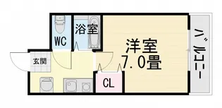 大阪府堺市西区津久野町3丁【マンション】の間取り
