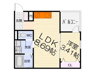 大阪府高石市西取石1丁目【アパート】の間取り