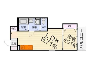 大阪府高石市西取石1丁目【アパート】の間取り