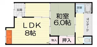 大阪府堺市西区神野町1丁【アパート】の間取り