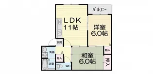 大阪府高石市加茂4丁目【アパート】の間取り
