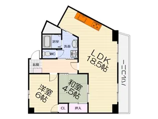 大阪府堺市西区鳳西町2丁【マンション】の間取り
