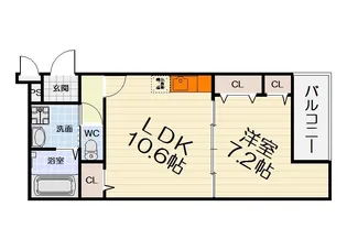 大阪府泉大津市昭和町【アパート】の間取り