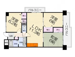 大阪府堺市西区下田町【マンション】の間取り