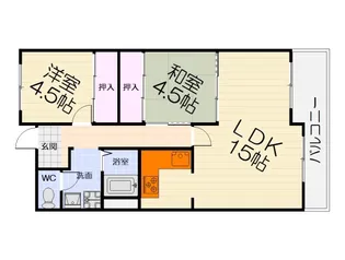 大阪府高石市西取石1丁目【マンション】の間取り