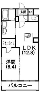 グランドール立野【206号室】の間取り