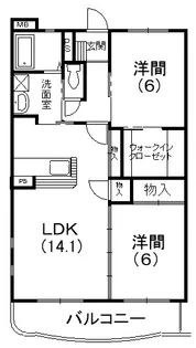 シャン・ド・フルール【2階】の間取り