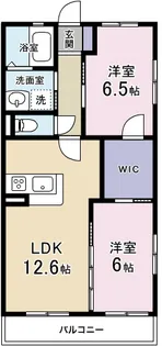 グランドール新貝【401号室】の間取り