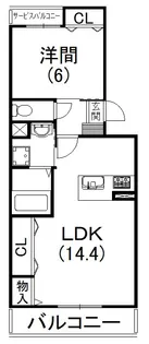 Bell one feel(ベルワンフィール)【302号室】の間取り