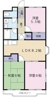 ヴィブレ若宮南【1階】の間取り