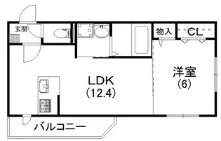 エスポワール門【102号室】の間取り
