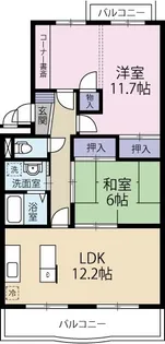 サンライズ今堤【1階】の間取り