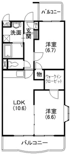 ソレアード(吉田町)【2階】の間取り