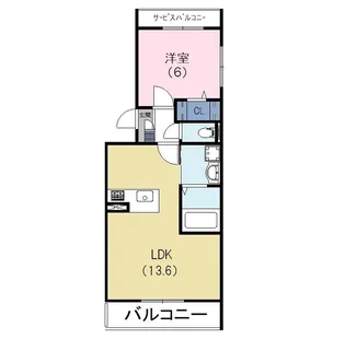 D.P.ガーデンプレイス【2階】の間取り