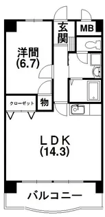 クレールトヨダ【7階】の間取り
