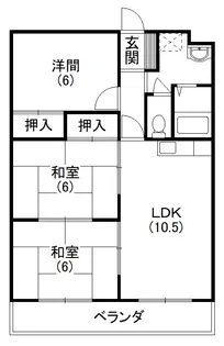 マンション歩【3階】の間取り