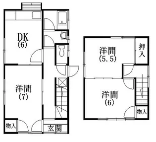 静岡県浜松市中央区富塚町【一戸建】の間取り