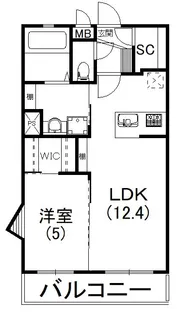 クオーレ ルミノーザ【203号室】の間取り