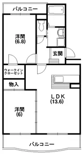 アレイズ和合【102号室】の間取り