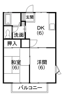 ハイツ魚妻パートIII【302号室】の間取り