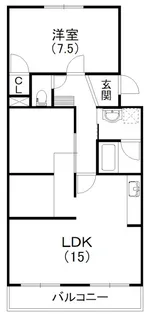 アヴェニュー元浜【206号室】の間取り