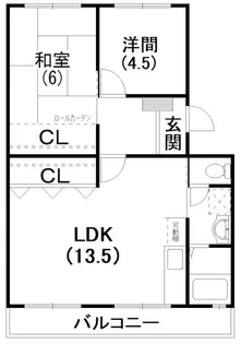 レジデンス四ツ枝【105号室】の間取り