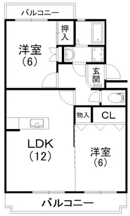 初生パークハイツ【2階】の間取り