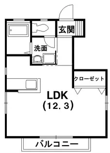 ケルン【1号室】の間取り