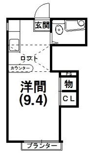 サンコーポあけぼのB【204号室】の間取り